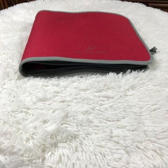 Wolfgang Puck Sturdy Canvas Red Gray Zip Around Chef Carry Case - Picture 9 of 12